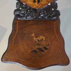 Late 19th Century Wooden Animal Inlay Table Set from Switzerland