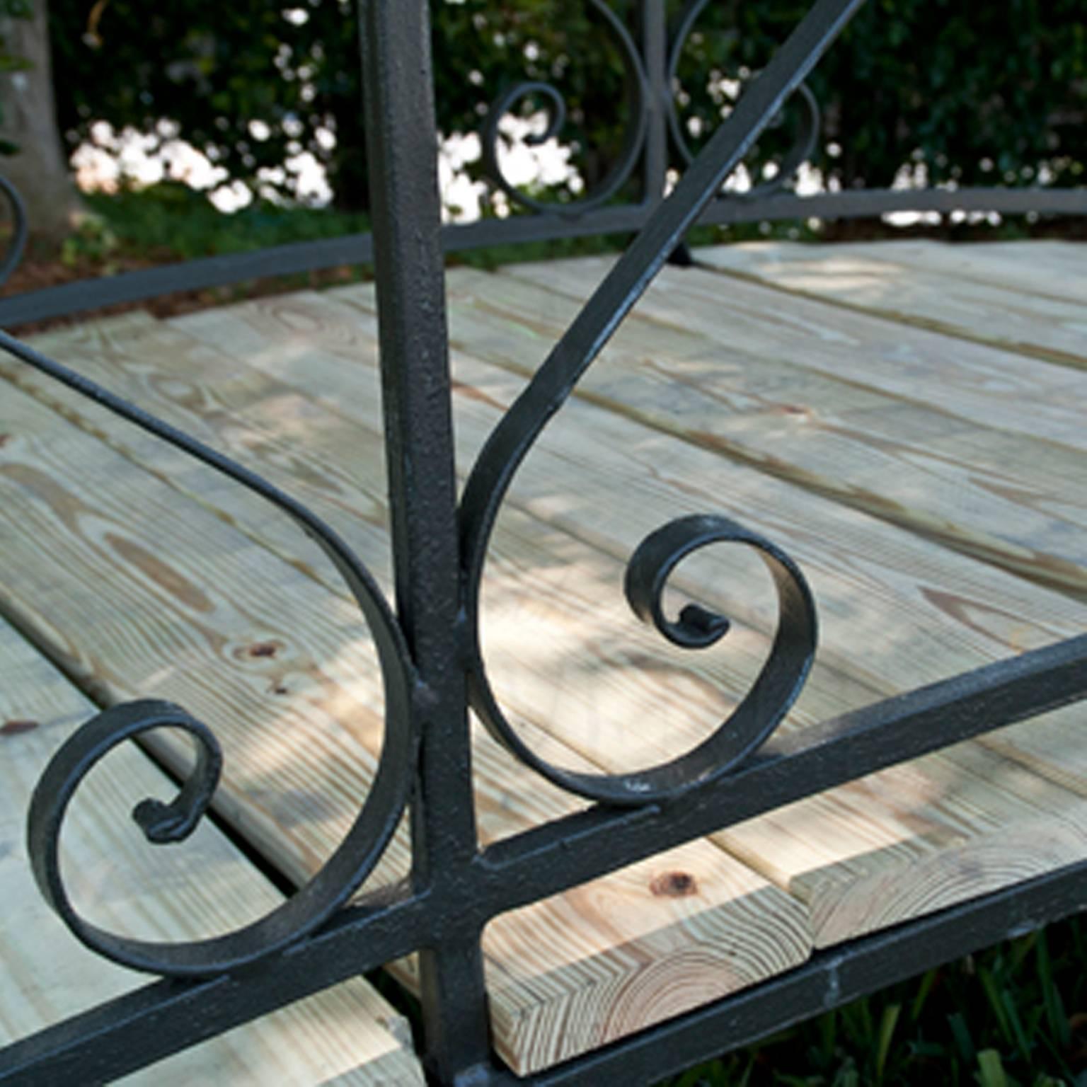 wrought iron garden bridges