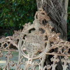 Late 19th Century English CoalBrookdale Bench