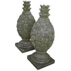 Early 20th C. Garden Ornament Finials in Limestone