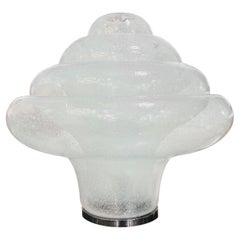 20th Century Italian Lotus Mazzega Murano Glass Table Lamp by Carlo Nason