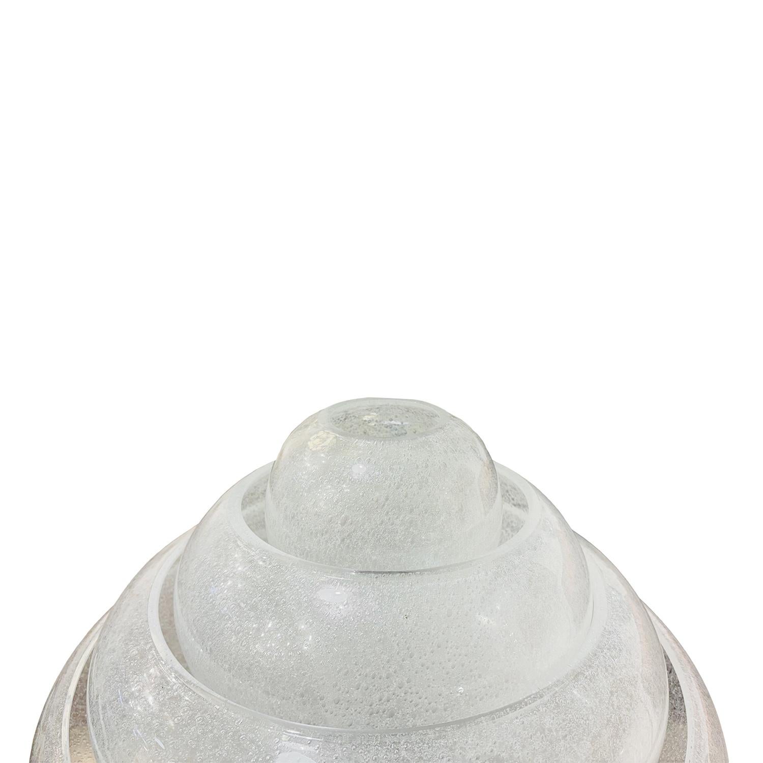 Lampe de table en verre Murano Lotus Mazzega italien du 20e siècle par Carlo Nason en vente 2