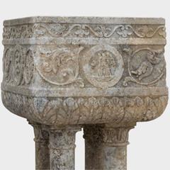 Early 19th Century Limestone Tuscan Garden Jardiniere