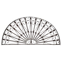 Antique Toucy Iron Fanlight Overdoor Panel, France