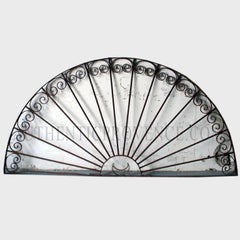 Mid-20th Century Reclaimed French Wrought Iron Overdoor Arch, Seurre