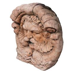 19th Century Marble Poseidon Mask