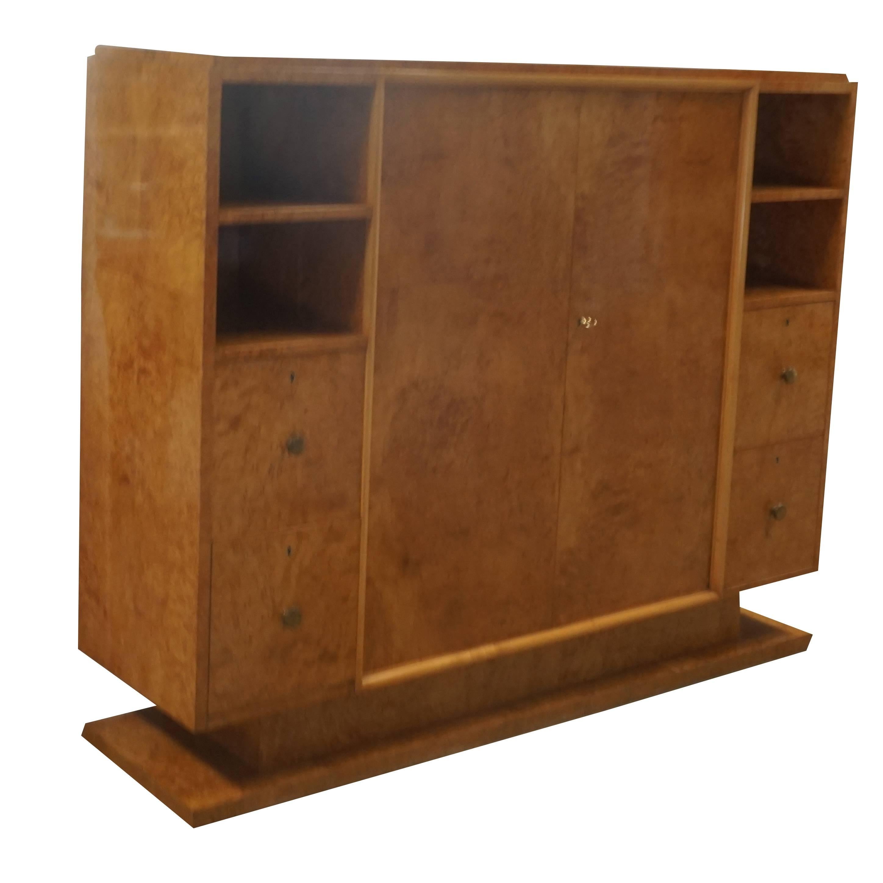 20th Century French Trulia Burl Wood Cabinet In Good Condition In West Palm Beach, FL