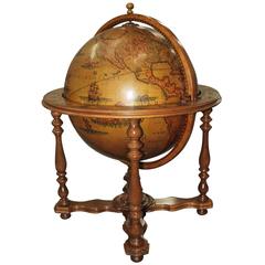 Vintage French Mid-Century Modern World Globe Dry Bar, circa 1960s