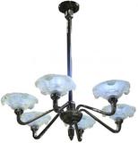 French Art Deco Opalescent Chandelier