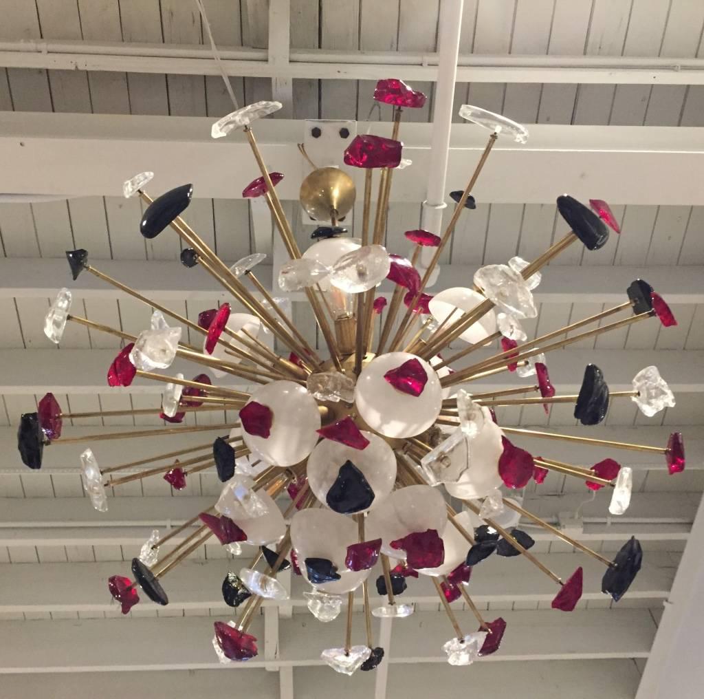 Late 20th Century Incredible Mid-Century Modern Italian Sputnik Chandelier For Sale