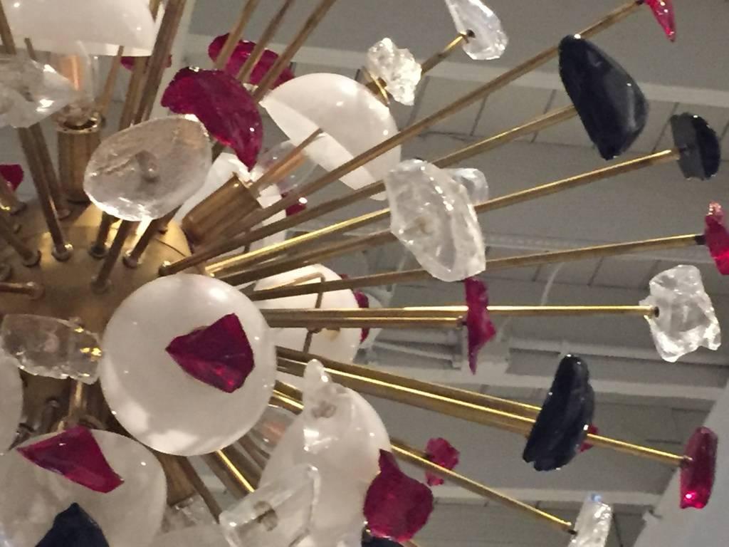 Incredibile lampadario Sputnik italiano moderno di metà secolo in vendita 2