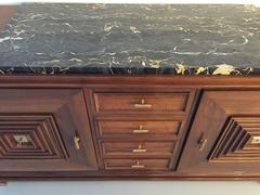 French Art Deco Buffet with Marble Top