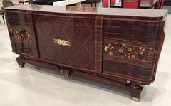 French Art Deco Macassar "ZIGZAG" Buffet Credenza