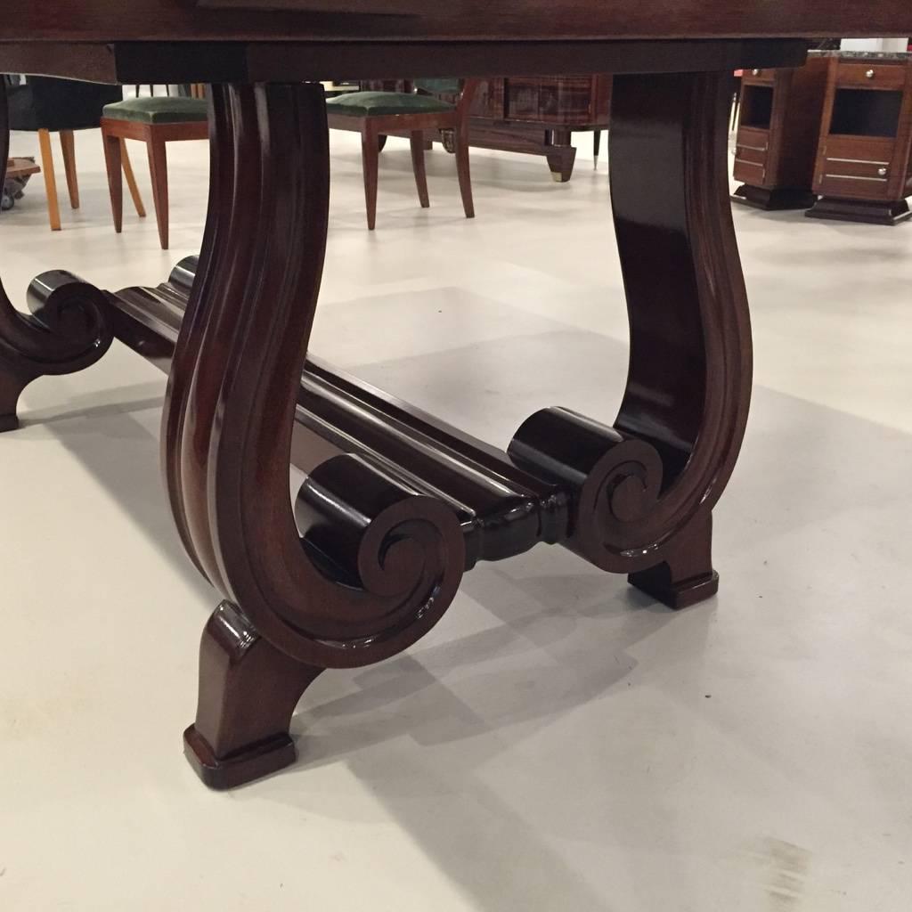 French Art Deco Dining Table by Gaston Poisson In Excellent Condition For Sale In North Bergen, NJ
