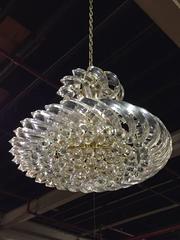 Mid Century Chandelier Lucite and Decorative Balls