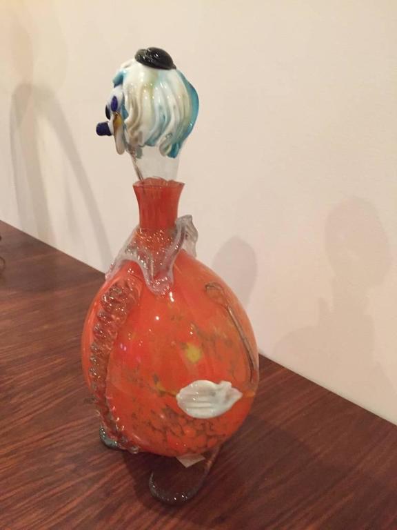 Italian hand blown “murano” glass clown decanter with stopper for ... 1960s murano glass clowns