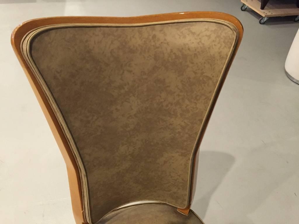 Set of Eight Sycamore French Art Deco Dining Chairs 2