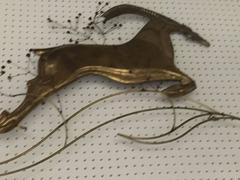 C. Jere Art Deco Style "Deer Running" Wall Sculpture
