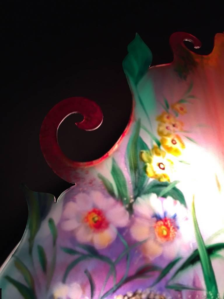 Verre Applique originale signée Ulla Darni 36 pouces en vente