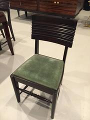 Six chaises de salle à manger Art déco françaises attribuées à Gaston Poisson