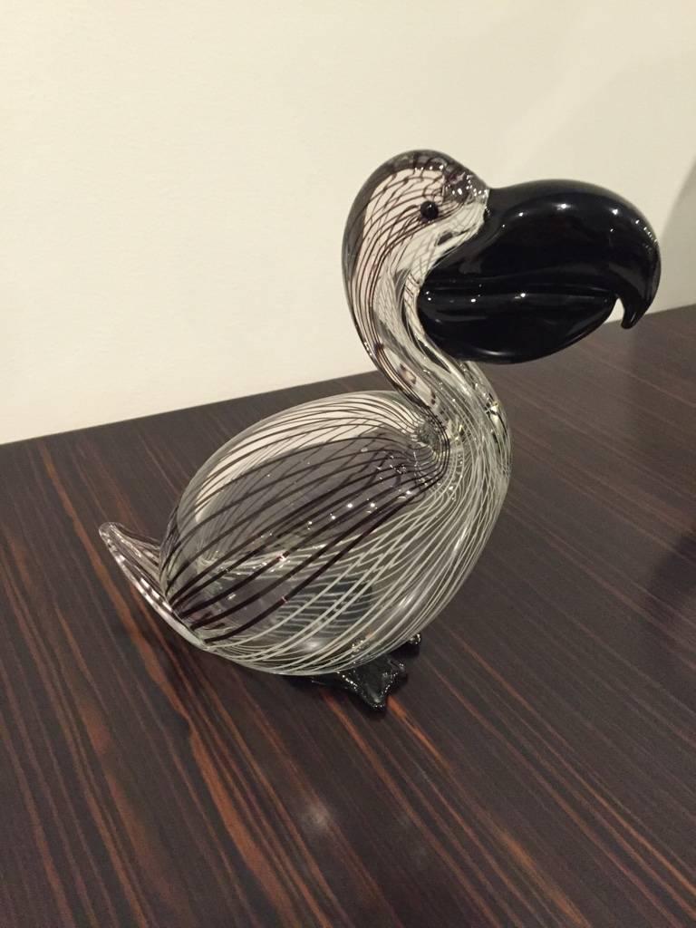 A fabulous hand blown Italian pelican. Great detail and excellent craftsmanship. 
