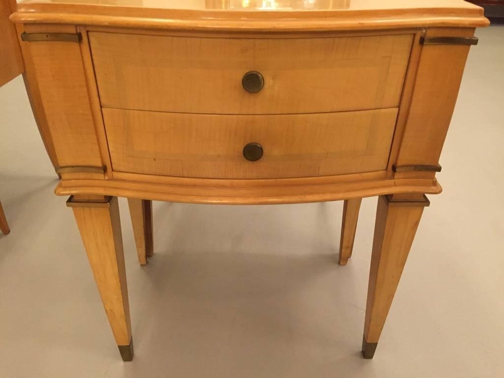 Art Deco Pair of Andre Arbus Style End Tables,  circa 1940 For Sale