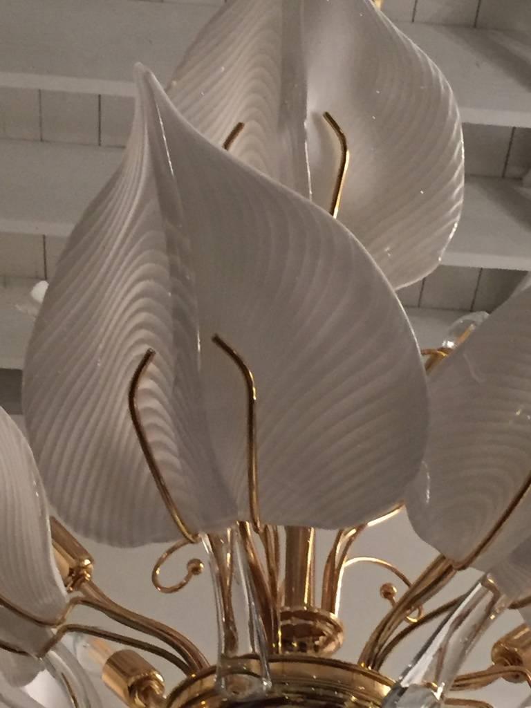 murano calla lily chandelier