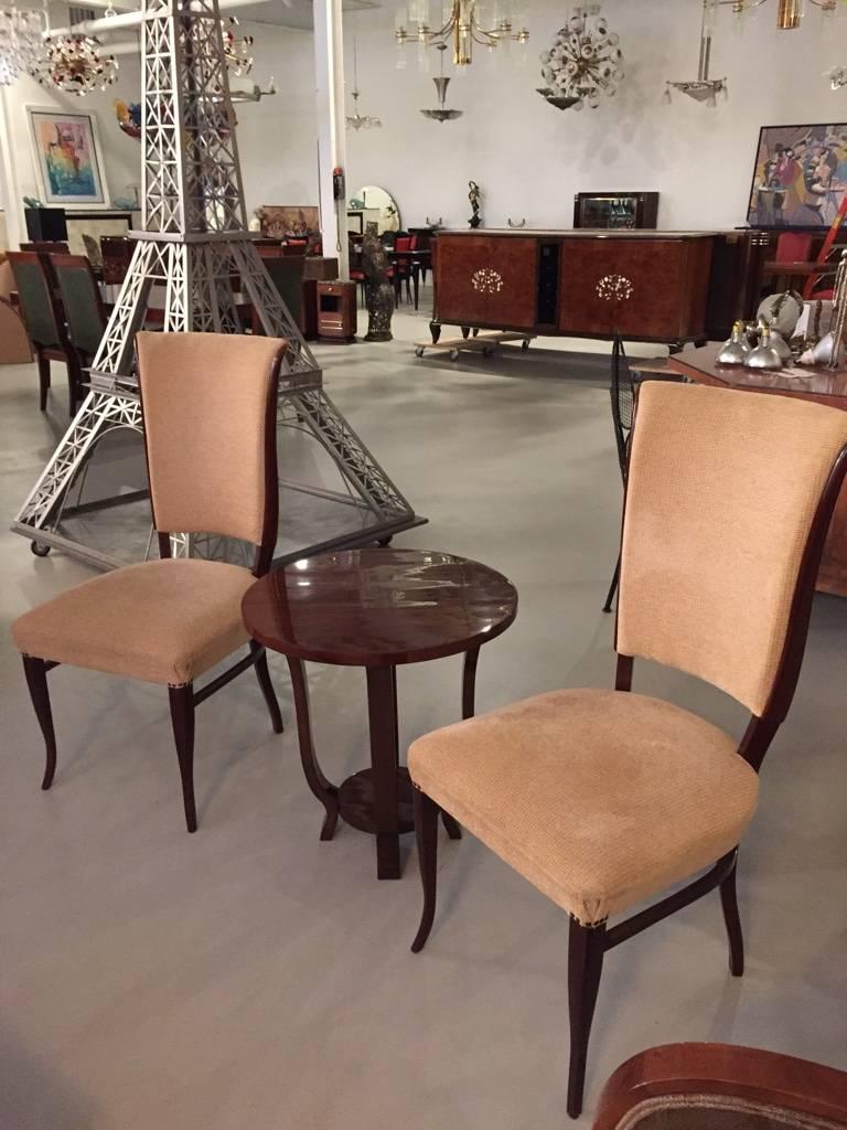 Milieu du XXe siècle Paire de chaises d'appoint Art Déco françaises en vente