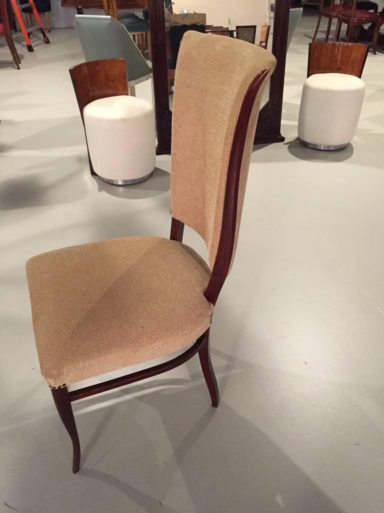 Paire de chaises d'appoint Art Déco françaises Excellent état - En vente à North Bergen, NJ