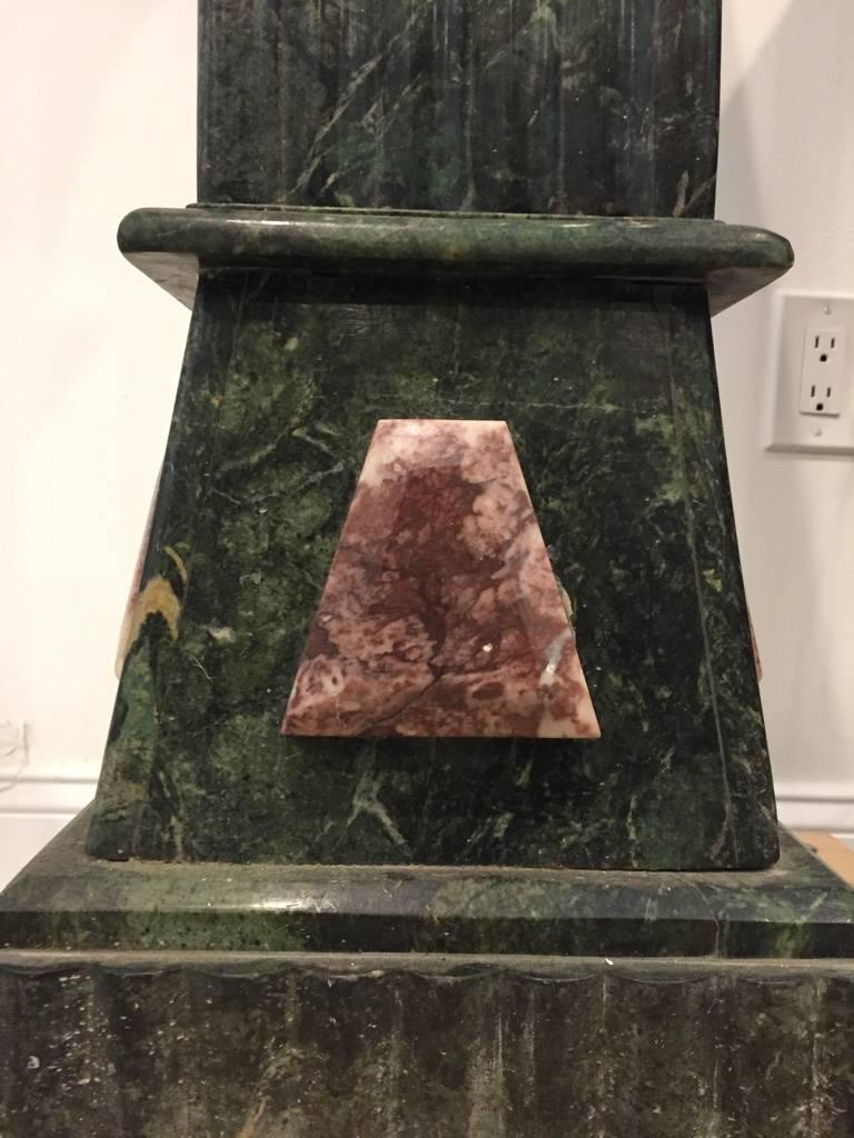 Pair of Marble Pedestals  In Excellent Condition For Sale In North Bergen, NJ