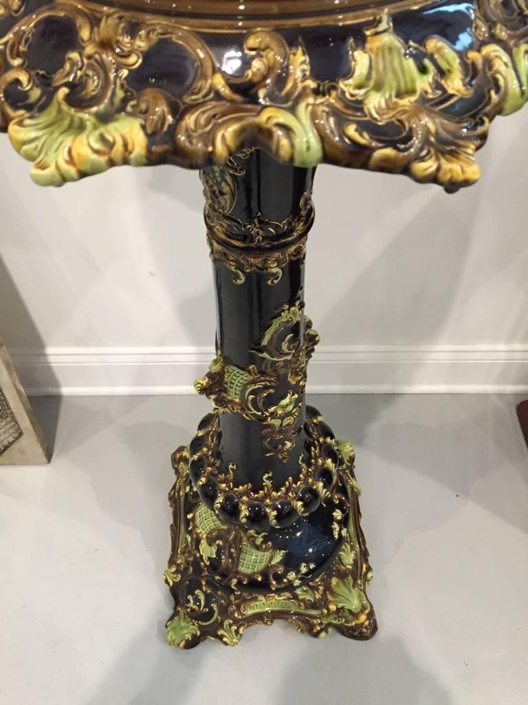 Ornate Standing Flower Pot Holder For Sale 5
