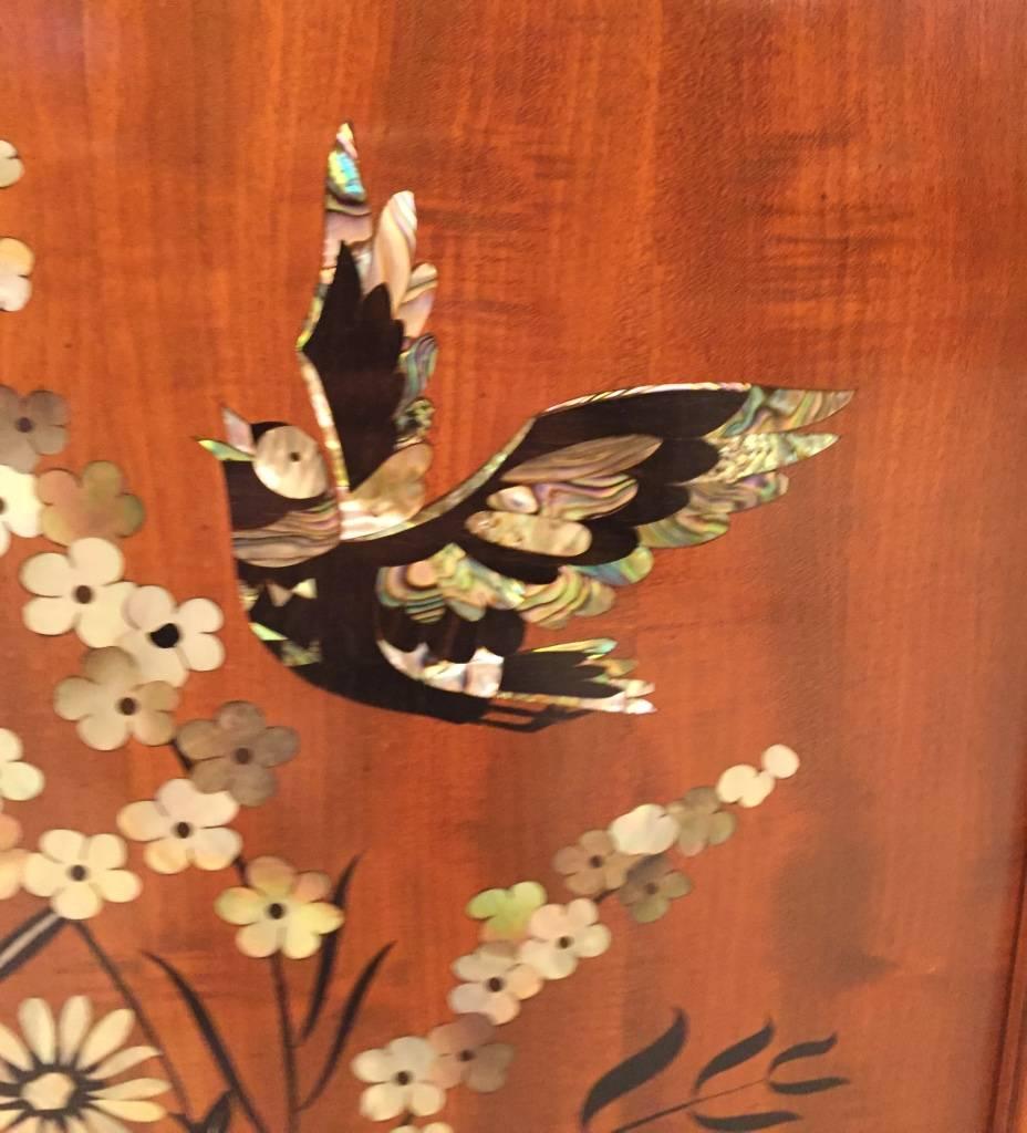 French Art Deco Mother-of-Pearl Inlay Butterfly Buffet by Jules Leleu For Sale 1