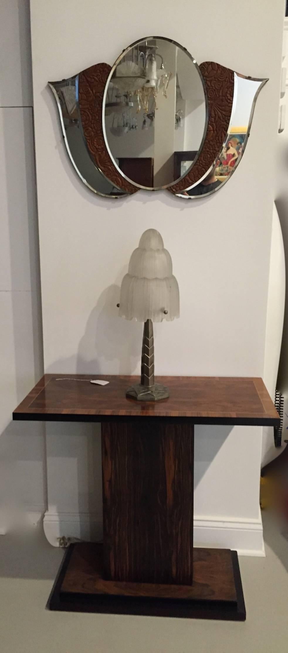Consola francesa Art Déco de ébano de Macasar en venta 1