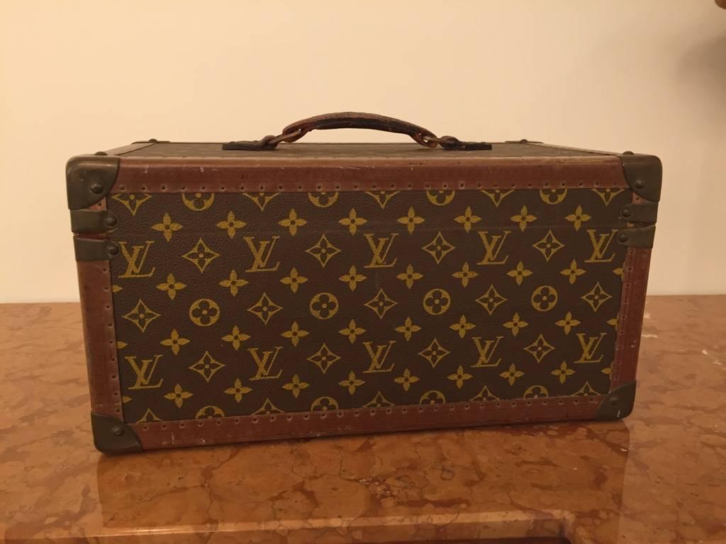 1950s Louis Vuitton Carrying Case / Trunk &quot;LV&quot; at 1stdibs