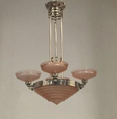 French Art Deco Chandelier Signed by G Leleu
