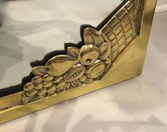 French Art Deco Brass Mirror