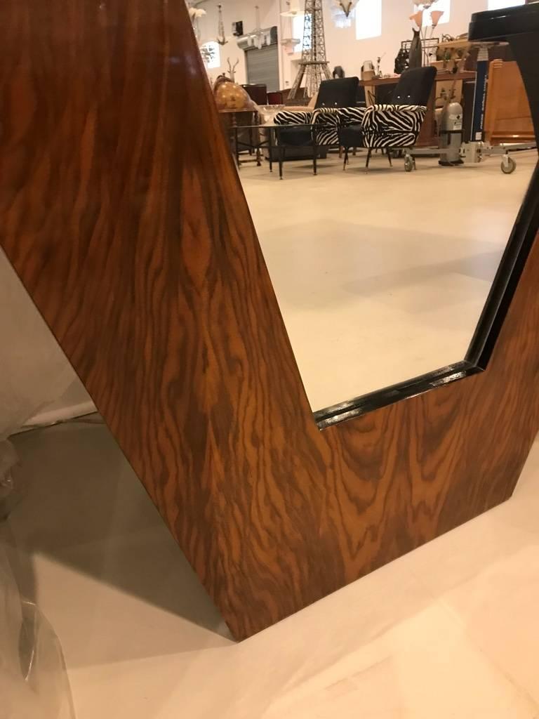 Specchio da terra francese Art déco in noce in vendita 3