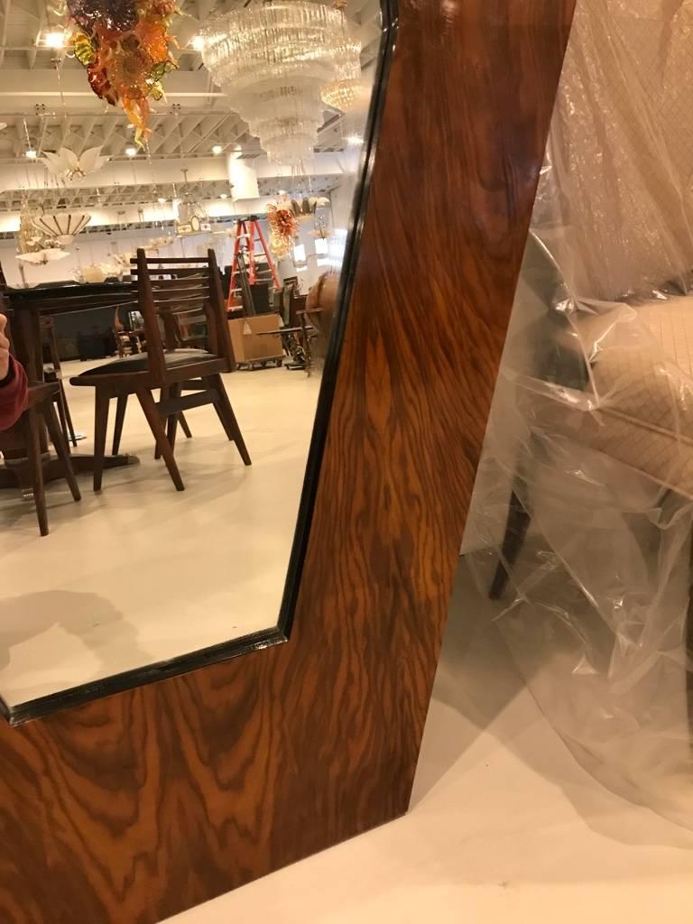 Specchio da terra francese Art déco in noce in vendita 12
