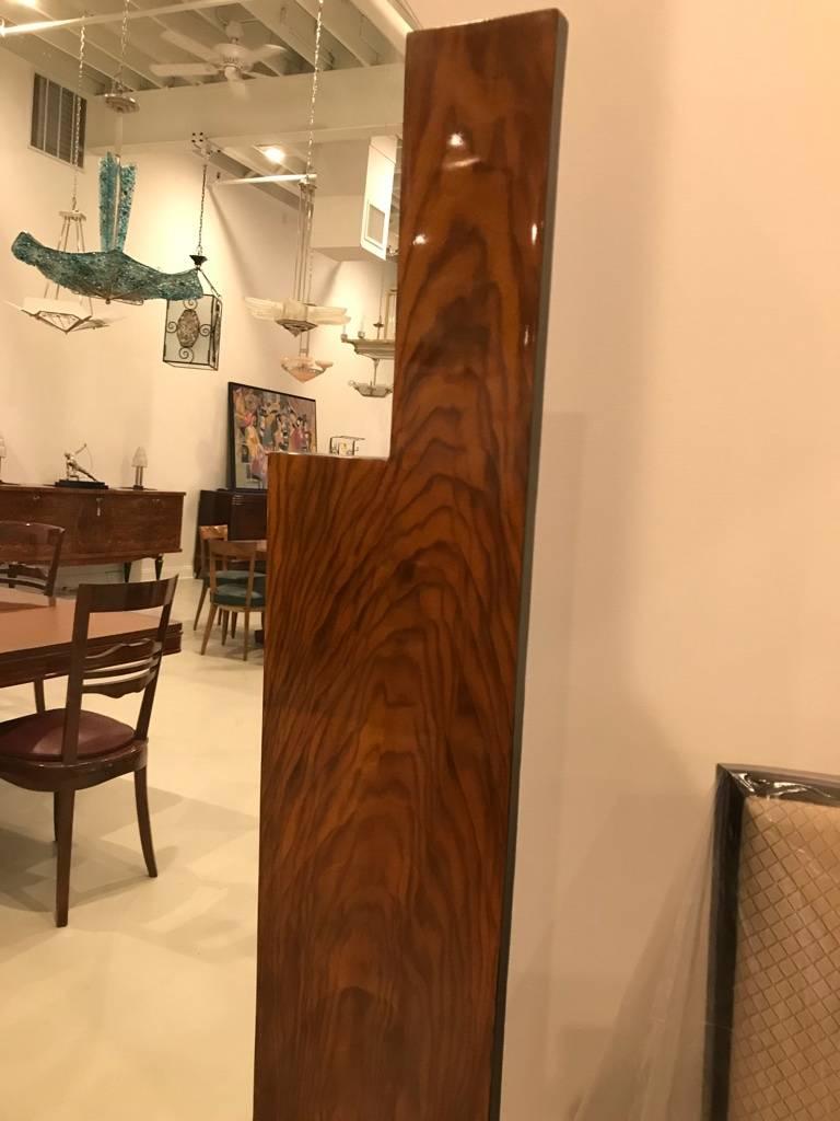 French Art deco walnut standing mirror  For Sale 14