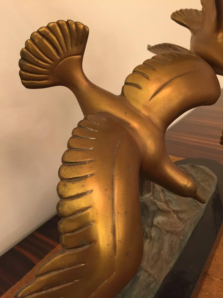 French Art Deco Bronze Bird Sculpture 1