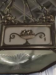 French Art Deco Bronze Chandelier