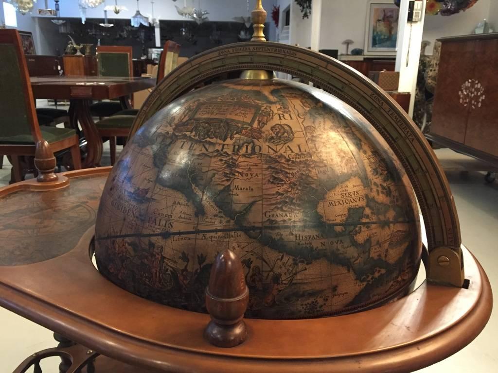 French Mid-Century Modern World Globe Dry Bar, circa 1960s 1