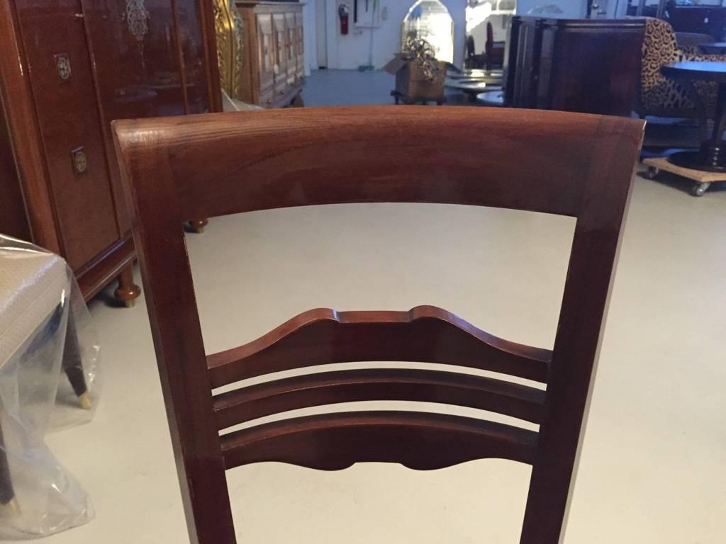 French Art Deco Dining Chairs Set of Six 1