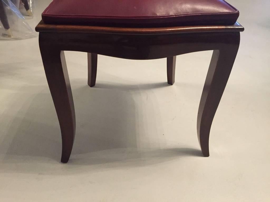 French Art Deco Dining Chairs Set of Six 3