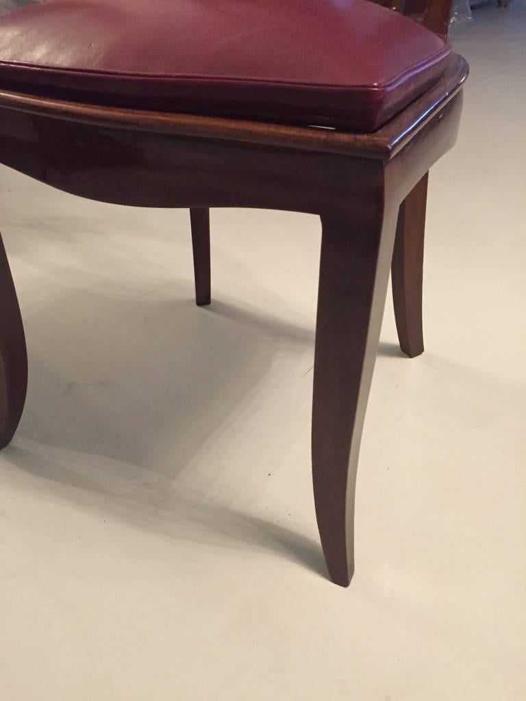 French Art Deco Dining Chairs Set of Six 4