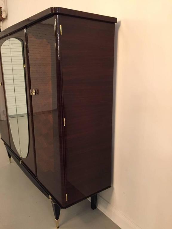 French Art Deco Bedroom Set Bed, Nightstands and Armoire at 1stDibs