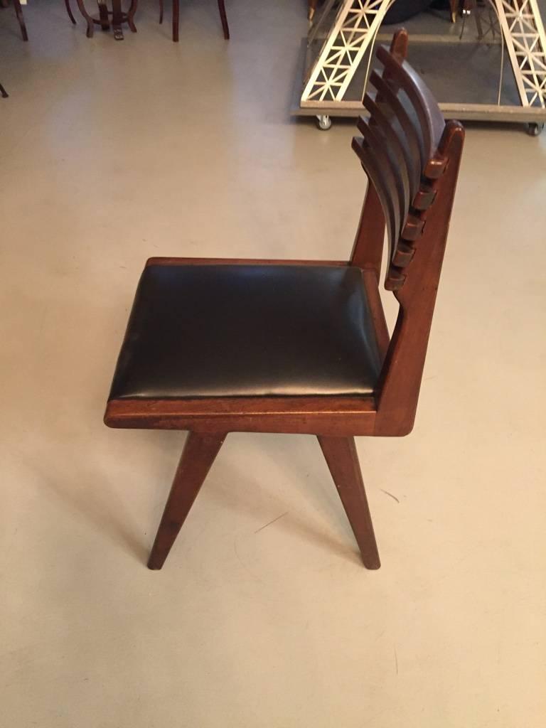 Mid-Century Modern Set of Six Mid-Century Italian Dining Chairs  For Sale