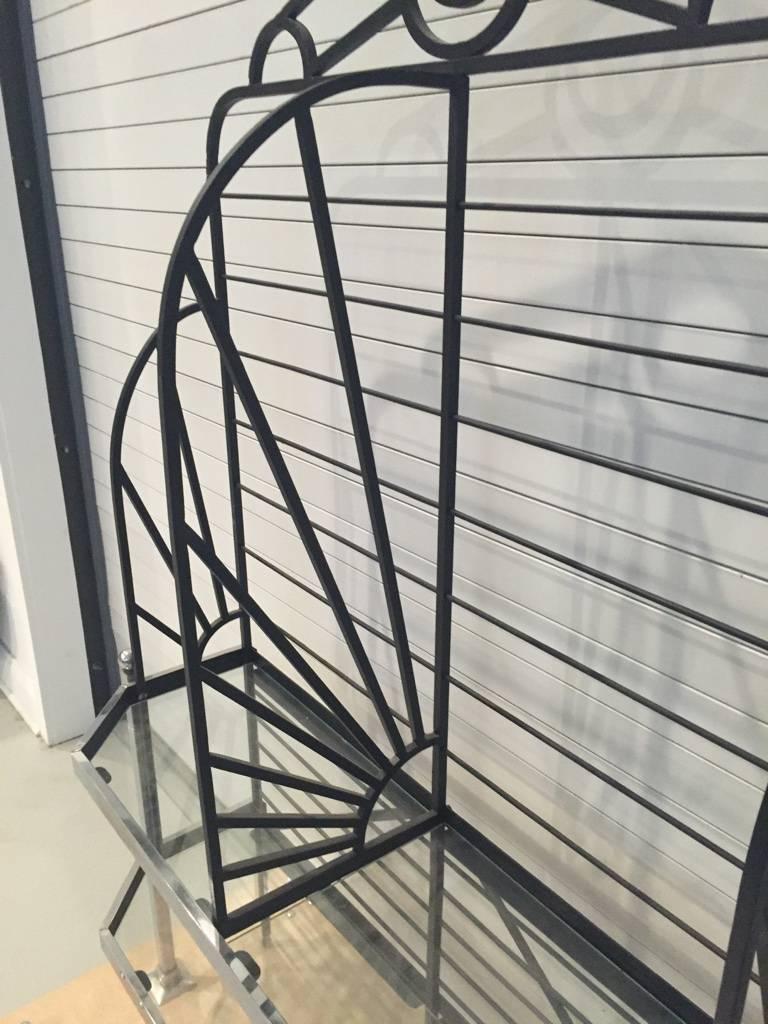 French Chrome and Glass Bakers Rack For Sale 2