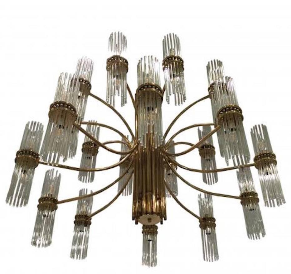 Stunning Italian Mid Century Modern Chandelier by Gaetano Sciolari 4