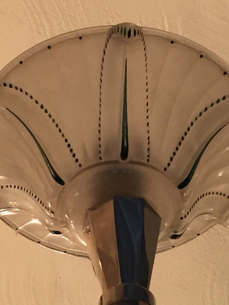 Lampadario francese Art Deco opalescente in vendita 2